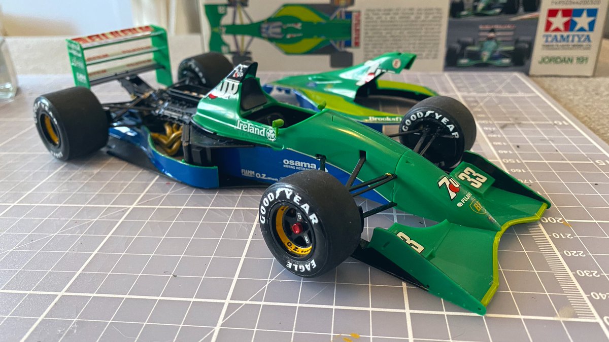  FINISHED!  Our Jordan 191 Tamiya model kit is done  Really happy with it for a first attempt at one