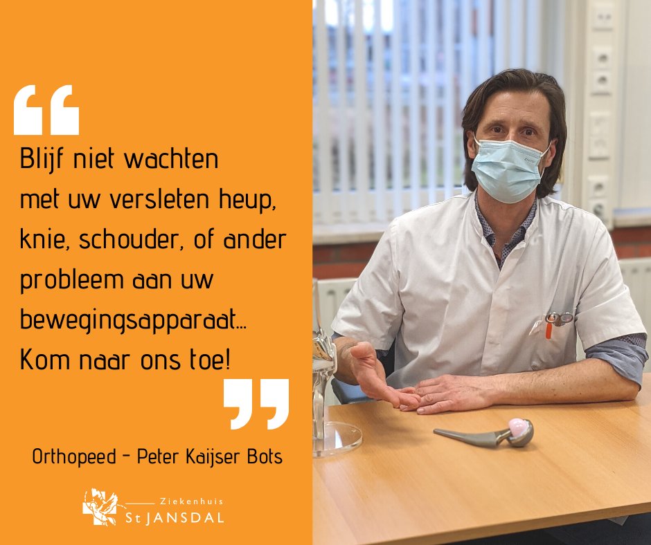 stjansdal's tweet photo. De orthopedische zorg is weer volledig opgestart, evenals het zorgaanbod van de andere specialismen. Door allerlei maatregelen is het ziekenhuis een veilige plek voor iedereen die zorg nodig heeft. https://t.co/S62mawl147
#planuwafspraak #blijfnietweg #orthopedie #stjansdal https://t.co/AqGZHsyNJq