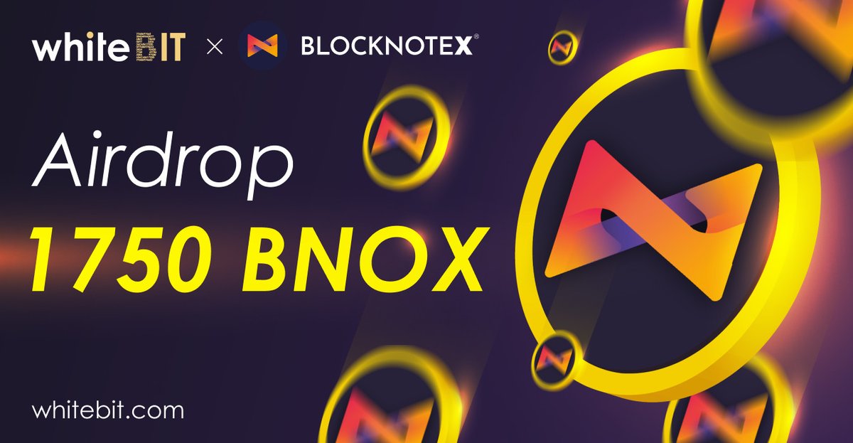 WhiteBit's tweet photo. 🔥Ready to win?🔥

Join our airdrop with @BnoxOfficial &amp; get your reward. 350 participants will receive 5 $BNOX each &amp; 10 lucky winners will get 1 $BSO each.

👉To get in, fill out this form: https://t.co/WGJWIHeyFZ
&amp; complete these steps: https://t.co/KxN6YoZ5nx https://t.co/8B7ONiKozO