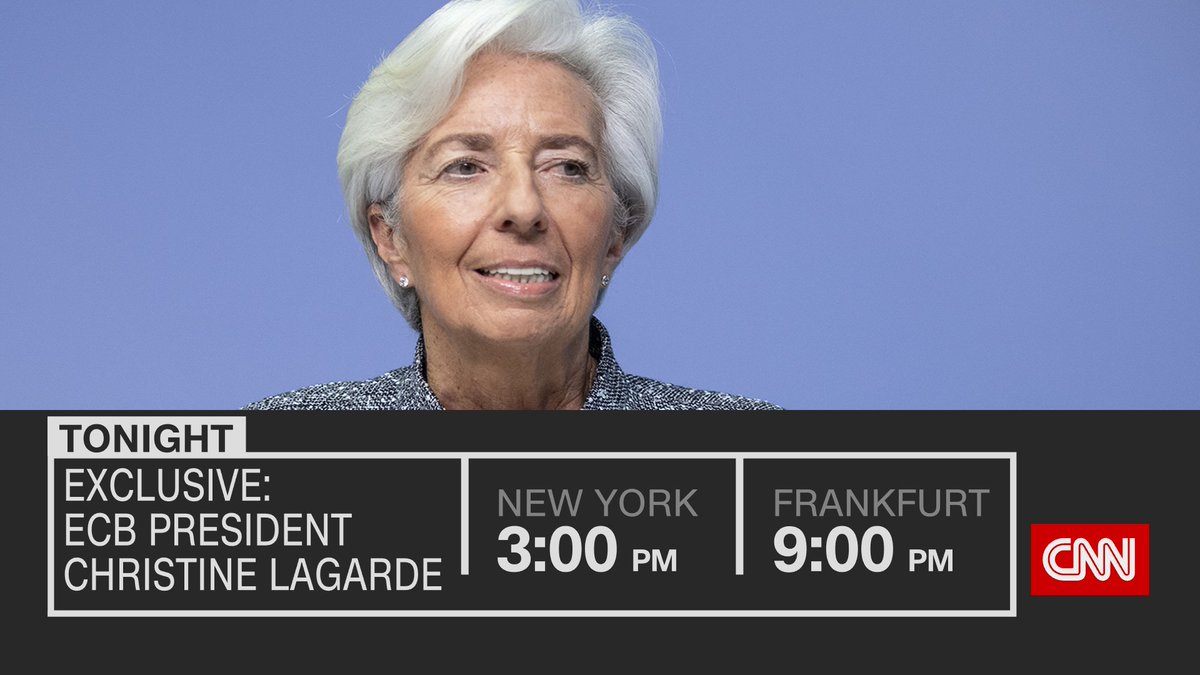 questCNN's tweet photo. 👉 TONIGHT: Don't miss @RichardQuest's exclusive interview with @ecb President Christine @Lagarde! Watch on @CNNi and #cnngo: 3 p.m. New York / 8 p.m. UK / 9 p.m. Frankfurt 📺 #QMB https://t.co/ddkwQRph0L