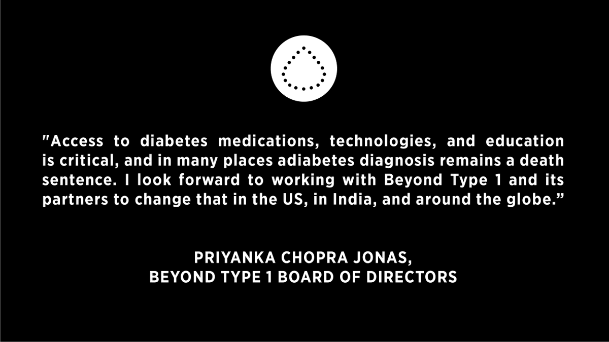 thomscher's tweet photo. Thrilled to announce that @priyankachopra has joined the @BeyondType1 Board of Directors as we expand our global footprint! 

Together, we'll work to improve the quality of life for people with diabetes around the world. 

Read our announcement here: https://t.co/K7WOi8skMa https://t.co/GNYVwpIktG
