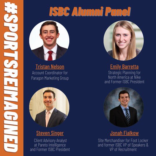 What a group of former ISBC members on this panel, so get pumped❗️

The conference is in two days, get your free tickets before then to hear the amazing things our alumni have done 🤩

#SportsReimagined #ISBC2021 #illinoisalumni #illini #almamater