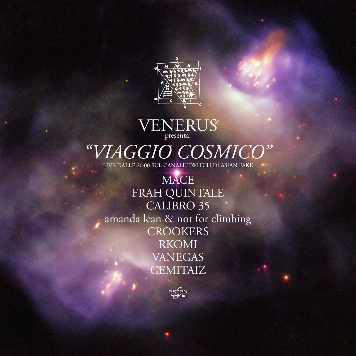 Calibro35's tweet photo. In attesa dell'uscita di "Magica Musica" di #Venerus, ci sarà una diretta sul canale Twitch di #AsianFake questa sera dalle 20 alle 24. Verso le 22.45 ci saremo anche noi a parlarvi del nostro featuring nella traccia “Sei acqua”. Seguite la diretta qui: https://t.co/jlXPdDaCfQ https://t.co/W7NbZil9ru