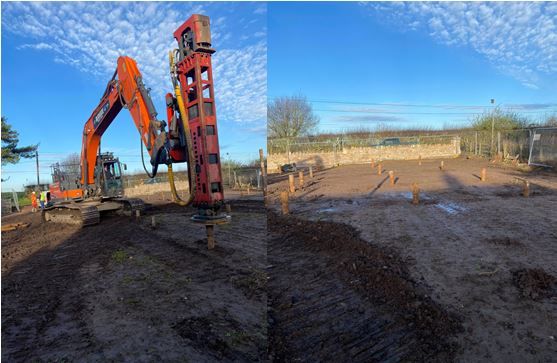 Ianorr19's tweet photo. Our Doosan DX300 installing 139 tubular piles to a depth of 18 metres using out Movax DH25 impact hammer. This job was down in Northumberland. We are proud to say, another satisfied customer. https://t.co/QFqfX6UqTi