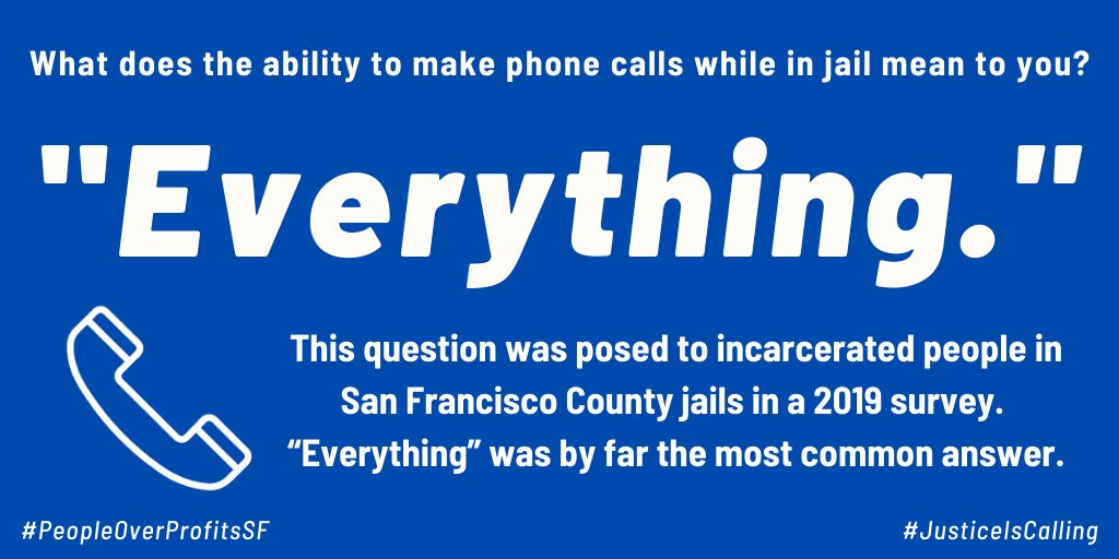 In our survey, incarcerated people said that phone calls mean "everything" to them.Phone calls are the only way incarcerated people can maintain connection with loved ones during the health pandemic.Read the full survey:  https://bit.ly/3tS9qRl&nbsp;3/7