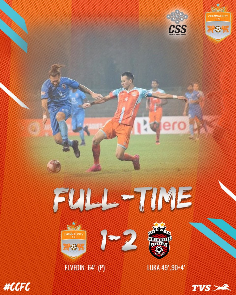 ChennaiCityFC's tweet photo. Late drama as we end up in the wrong side of the result.
#CCFC #CCFCCB #ChennaiCityisBack #HeroILeague2021 https://t.co/PzcWSY79gC