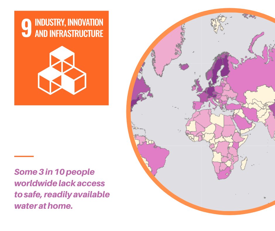 GisAction's tweet photo. 📌 Sdg Map 9
Some 3 in 10 people worldwide lack access to safe water at home according to @WHO and @UNICEF.
See #SDGmap9 of research and development, essential in achieving #SDG 9. https://t.co/ySOmPqgnsP
#sdgmapping #sdgs #GIS @Esri @Esri_Nonprofit @ArcGISOnline @UN https://t.co/4agPBq38Z4