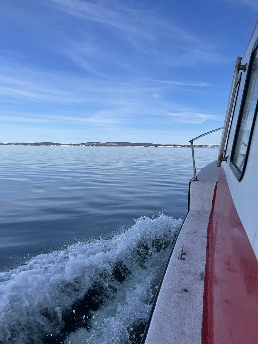 DesignPointEng's tweet image. We weren’t just inspecting pipe over the long weekend, we were surveying too! Kevin took advantage of the warmer weather on Monday to head over to Big Tancook Island by boat for some survey work.