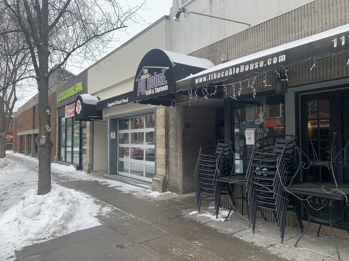 sakeller21's tweet photo. In Downtown, Ithaca for my story about outdoor dining. Does anyone else miss the outdoor dining that was available on N Aurora Street? Open street dining was a hit this summer and fall in Ithaca. Comment what you miss most about outdoor dining!! @downtownithaca #ithacacommons https://t.co/hnDsUFM55o