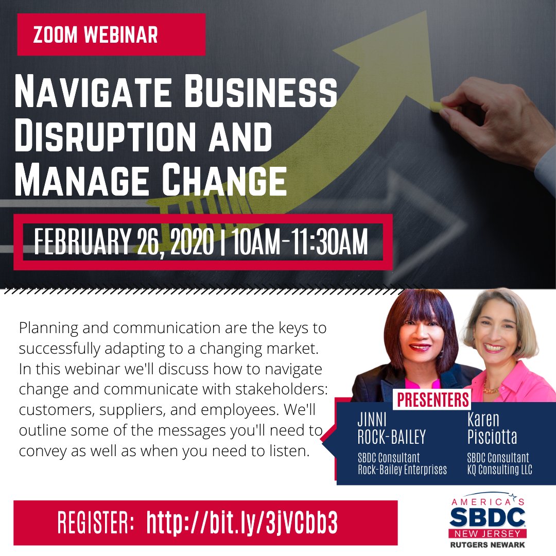 rnsbdc's tweet image. 📣Rutgers Newark SBDC&apos;s upcoming webinars from the week of February 22nd📣 ‼️Register at bit.ly/RNSBDC-Eventbr…
.
#sbdc #rnsbdc #smallbusinesscourse #covid19courses #njsbdc #smallbiz #smallbusinesssupport #smallbizsupport #businesswebinar #eebinars #zoom