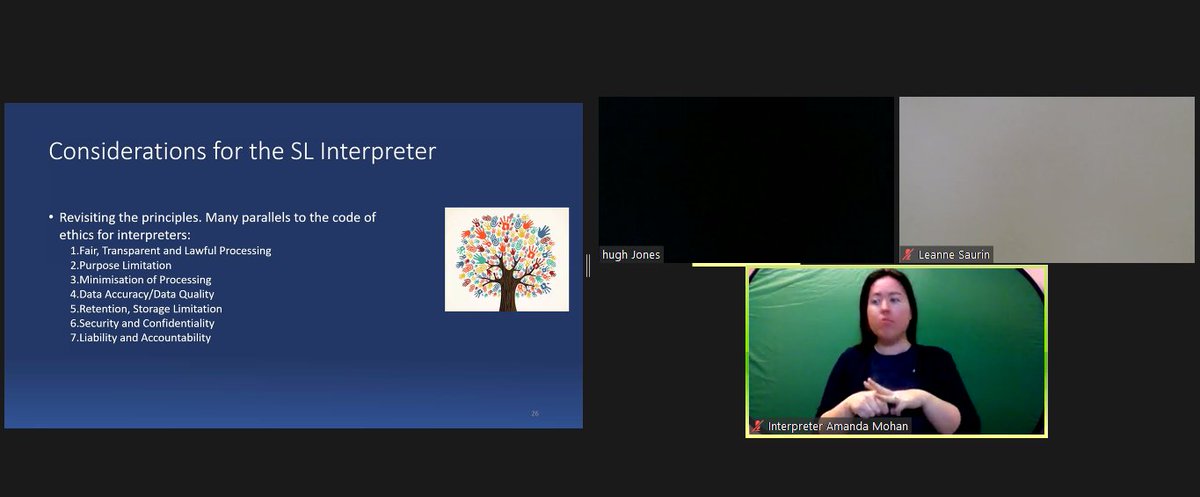 RegisterISLI's tweet image. RISLI would like to thank the registered #ISLinterpreters for attending our first #CPD training in GDPR. 
Many thanks to Hugh Jones of Sytorus and the ISL interpreters @Cat_1964, @mohan_amanda and @LeanneForLouth for the wonderful work. 
@SLIS_Ireland @citizensinfo
#RISLICPD2021