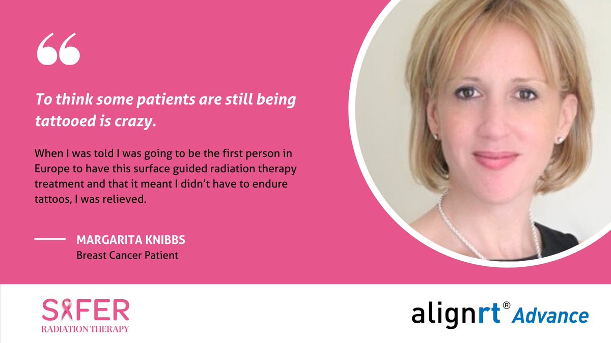 In 2017 Margarita Knibbs became one of the first people in Europe to be offered tattoo and mark-free radiation therapy. 
Four years later, she has shared her thoughts on her journey and the lessons she's learned:  saferradiationtherapy.com/to-think-some-…
#breastcancer #SGRT <a href="/alignrt/">AlignRT EDU</a>