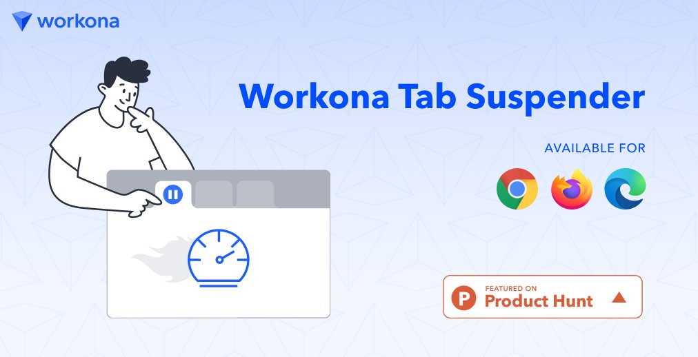 WorkonaHQ's tweet image. NEW! We just released a tab suspender for Chrome, Firefox &amp;amp; Edge users. Now you can keep all your tabs open without getting slowed down. See it on @ProductHunt ➡️ producthunt.com/posts/workona-…