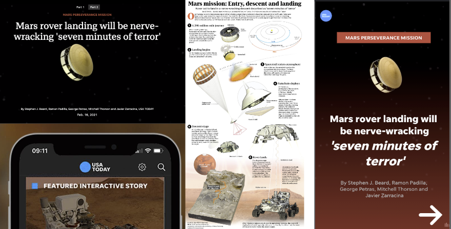 JZarracina's tweet photo. If you are interested on the Mars Landing this afternoon, @USATODAY and @Gannett has you covered in all platforms and formats. Here are a few examples... https://t.co/pv0RzSdWQr