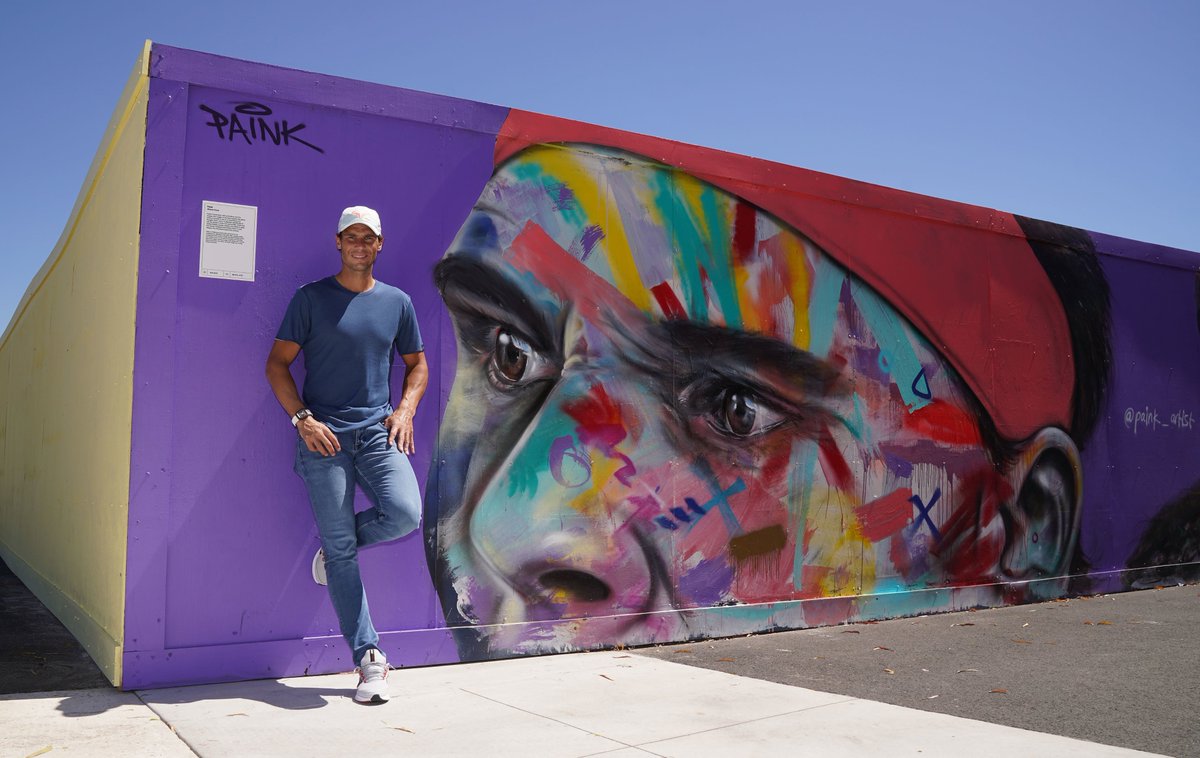 A masterpiece on the court and off 🎨

#AusOpen | #AO2021 | <a href="/RafaelNadal/">Rafa Nadal</a>