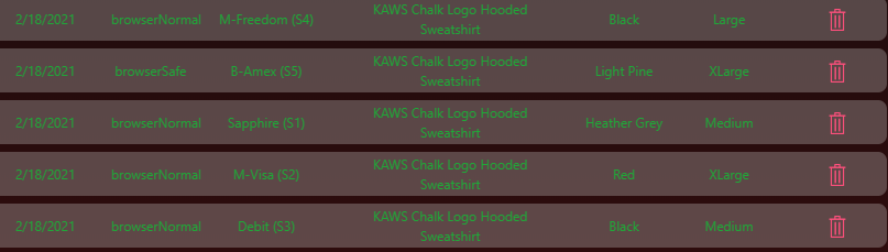 Not bad to start off the season. 5 Kaws Bogos secured 

Bot: <a href="/MEKRobotics/">MEKAIO</a> 

Proxies: None

Groups: <a href="/AMNotify/">AMNotify</a> <a href="/paradoxnotify/">Paradox AI</a> <a href="/NotifySquared/">N2</a> <a href="/SteadySole/">Steady Soles</a> 

S/O: <a href="/CookDojo/">Cook Dojo</a>