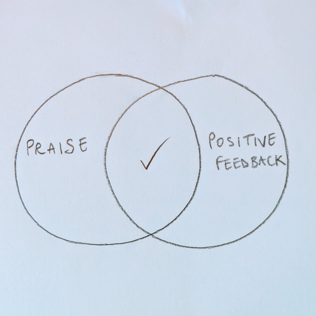 Praise and positive feedback are most impactful when combined.

E.g. "you did this good thing, and this is WHY it was good."