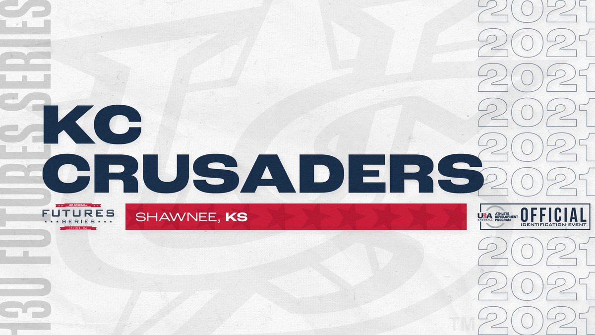 USABaseEvents's tweet photo. Can't wait to (K)C the Crusaders at #FSIrvine π€ͺ
@CrusadersKC 13U is π in for the 2021 Futures Series! https://t.co/3g7Nhs4Lrc