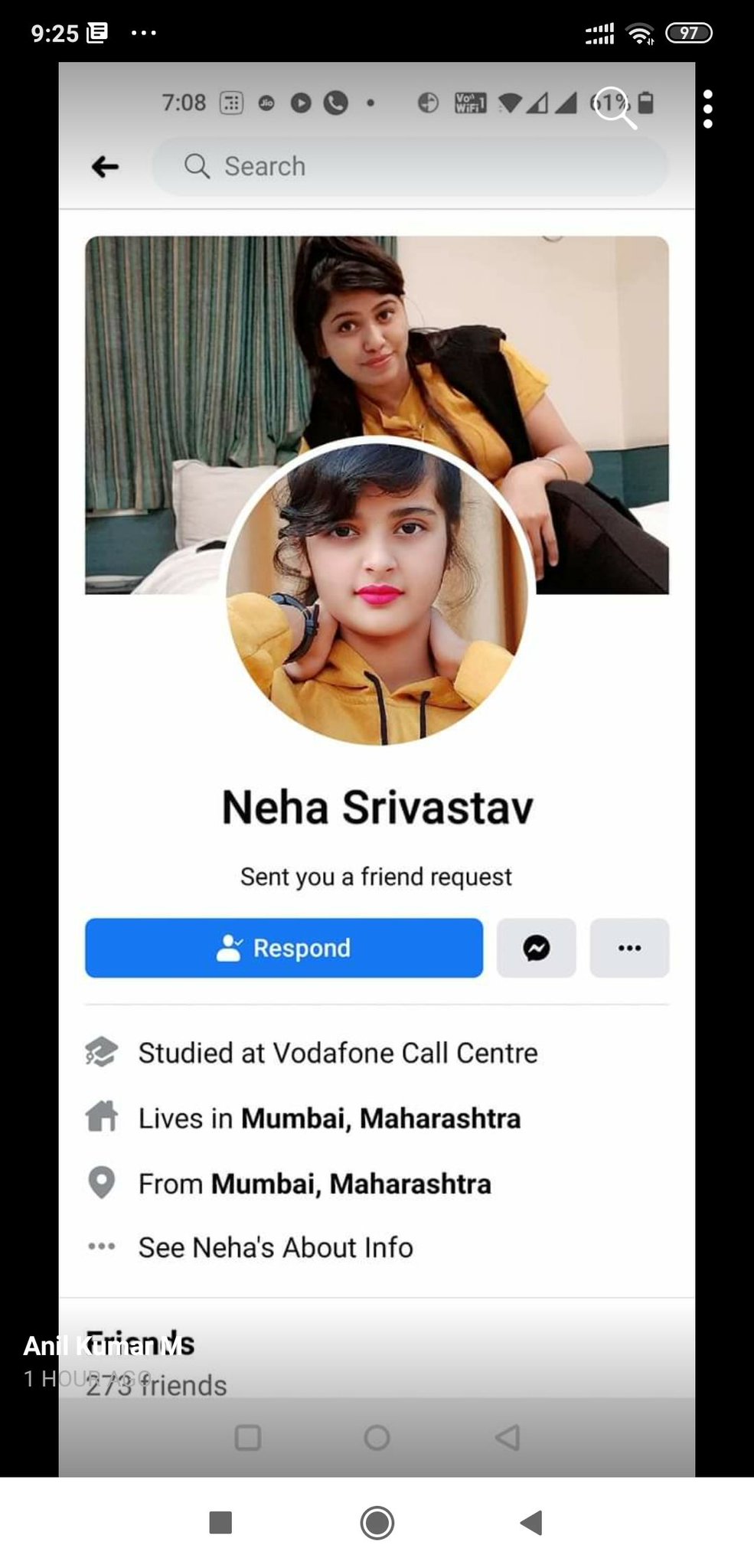 A seductive woman on a video call