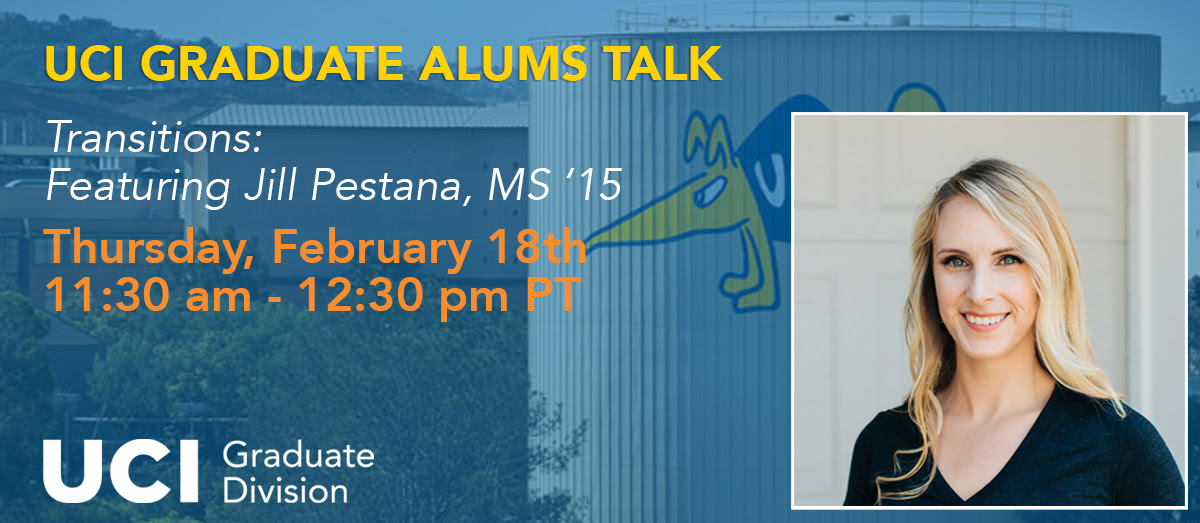 Today we're featuring #UCIGradAlum Jill Pestana, MS' 15, where she'll speak about how she found her purpose, moved her professional life in a positive direction, and created <a href="/STEMthriveguide/">The STEM Thrive Guides</a>!

RSVP for her talk: bit.ly/3rXkpHm

#UCIGradLife | #UCIPostdocs