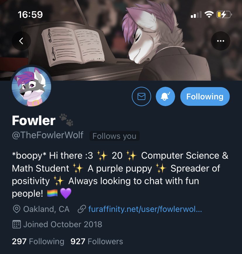 ArchieFur92's tweet photo. As today is a #followerbooster kinda day, can we get @TheFowlerWolf to 1K
He is an amazing and talented fluffball, as well as being extremely kind
Please give them a follow and RTs appreciated
Stay Pawsome
#furry #curlgang #huskyhugs https://t.co/XUjEH3FONM