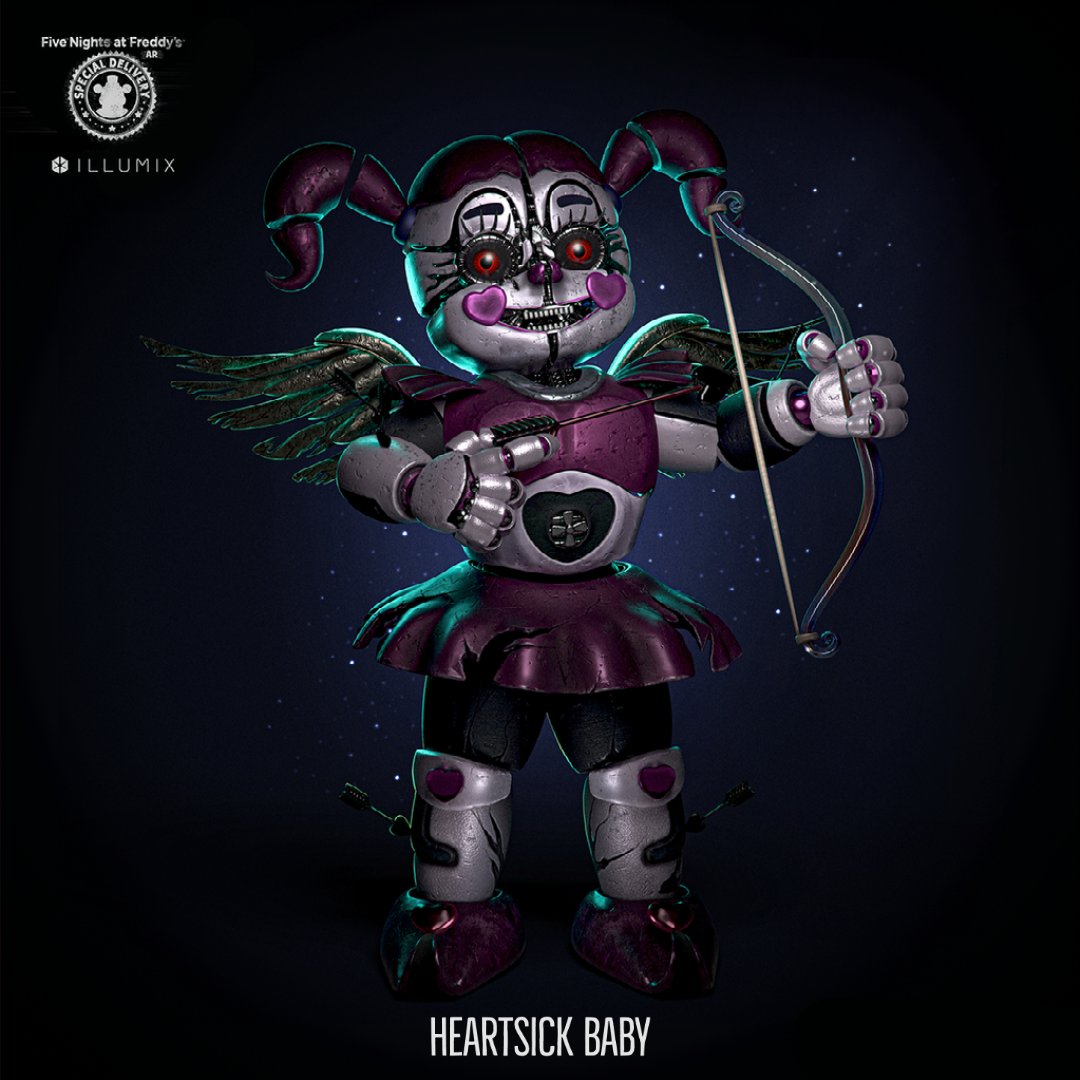 FNAF AR on X: Without you, Heartsick Baby is feeling blue Won't you  drop by the Heart Stoppers event to show your love is true? 💘 ✓Some  reminders: 👉Tokens earnable 'til 2/25 @