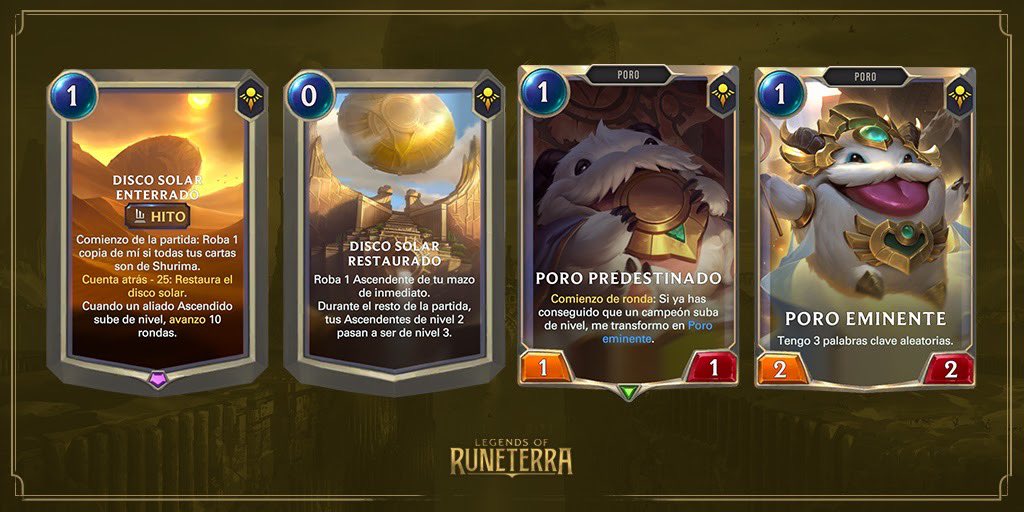 imperios de los ascendidos cartas runeterra