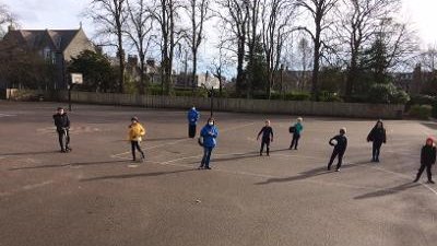 A member of staff <a href="/stjosephsabn/">stjosephsprimary</a> P567 hub had a special birthday today.  We spread out in the playground at least three metres apart and sang her happy birthday ... in four different languages!  🇬🇧 🇵🇱 🇪🇸  🇫🇷

Happy birthday, Mrs R. 🎂💐

#AberdeenLearns
#ModernLanguages #1plus2