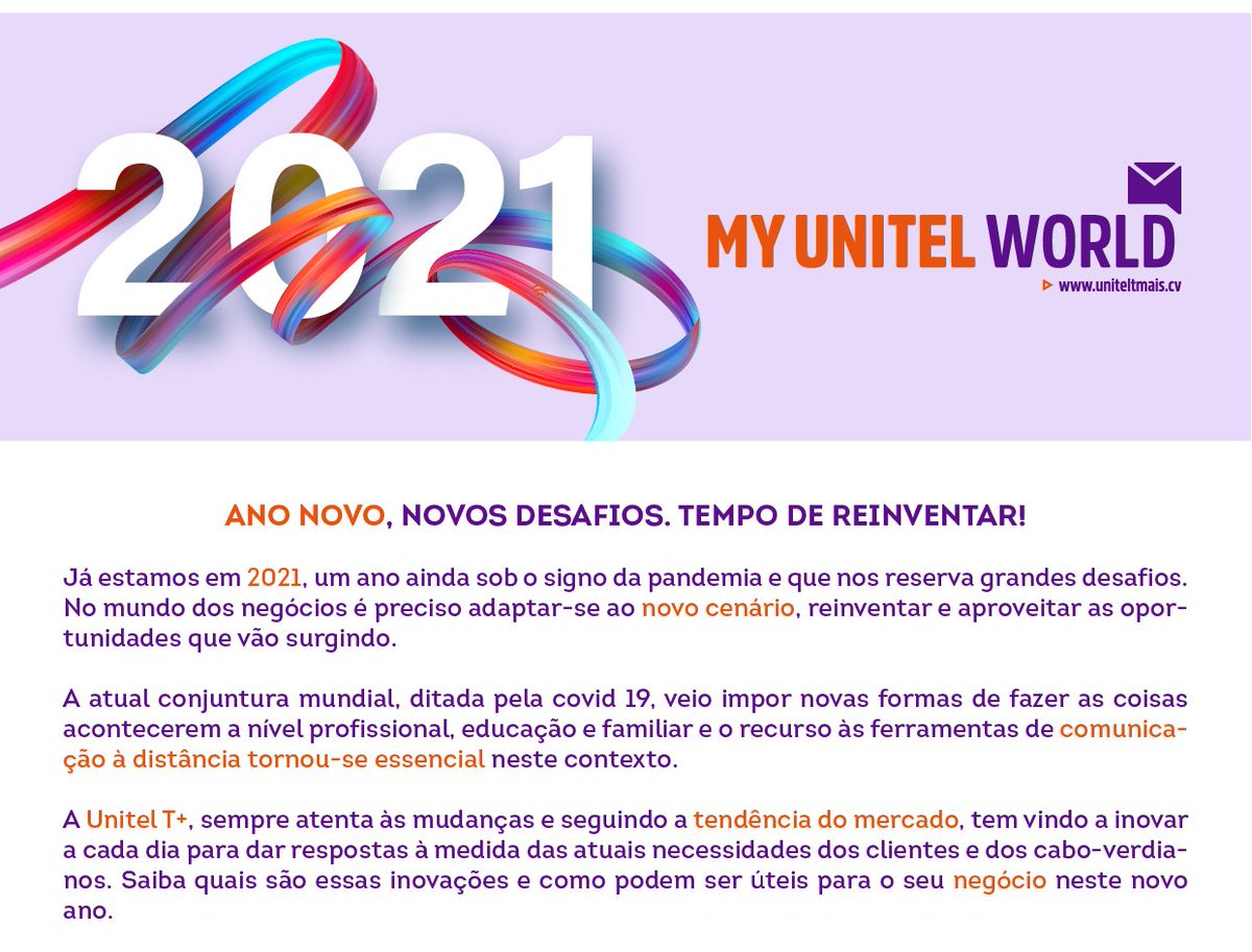 UnitelCV's tweet image. My Unitel World Empresarial | Edição 9 - mailchi.mp/bf69293b9785/m…