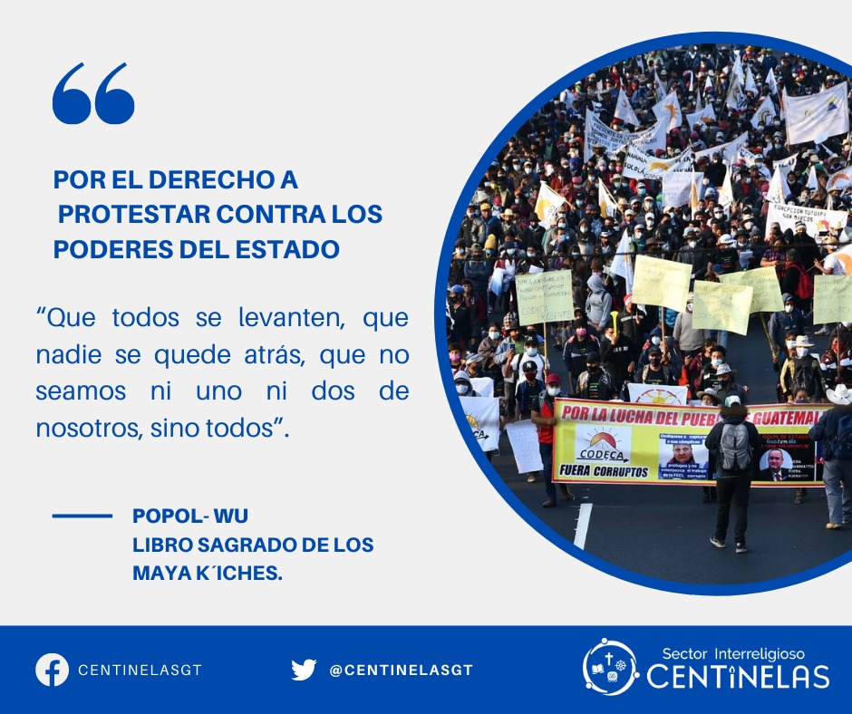 ¡Que todos se levanten, que nadie se quede atrás! 

Por el derecho a protestar contra los poderes del estado #Codeca #CodecaEsDignidad 

#SomosCentinelas