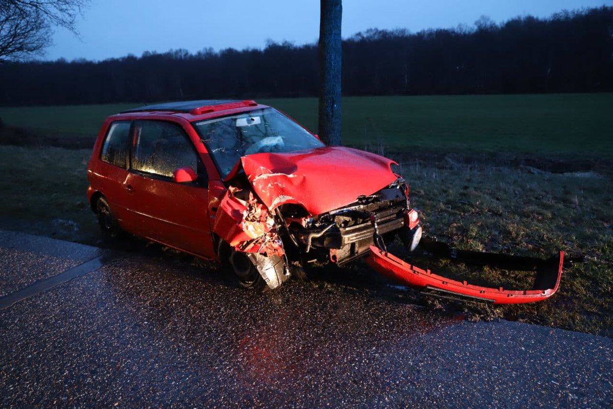 Vrouw botst tegen meerdere bomen in Hoornsterzwaag -.