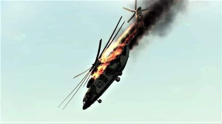 Real_AmakaIke's tweet photo. Report has it that,two NAF fighter helicopter out of many that was deployed and is currently fighting the harmless people in #Orlu,was gunned down by the people's Army{#ESN}. If this report is real,#ESN💪#WeMove✊. https://t.co/7Atxyuc8Nr