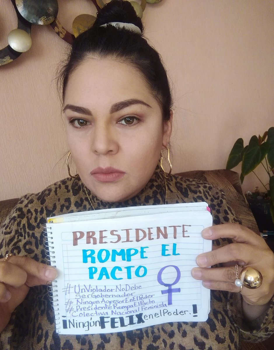 MEJIAS_TONA's tweet photo. @lopezobrador_  #PresidenteRompaElPacto NO PERMITIRÉMOS A UN VIOLADOR COMO GOBERNADOR, SI USTED LO PERMITE, NO TENDRÁ PAZ, ES UNA PROMESA. #SiNoHayPazParaLasVíctimasQueNoHayaPazParaSusVictimarios 
#UnVioladorNoSeraGobernador https://t.co/83apYHK0C1