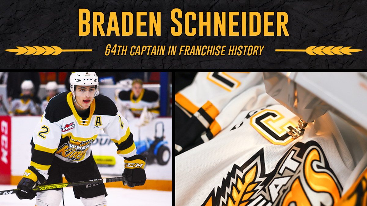 Braden Schneider has been named captain of the Wheat Kings for the 2020-21 <a href="/TheWHL/">Western Hockey League</a> season.

DETAILS ➡️ bit.ly/3s4mxgp

#BWK 🌾👑