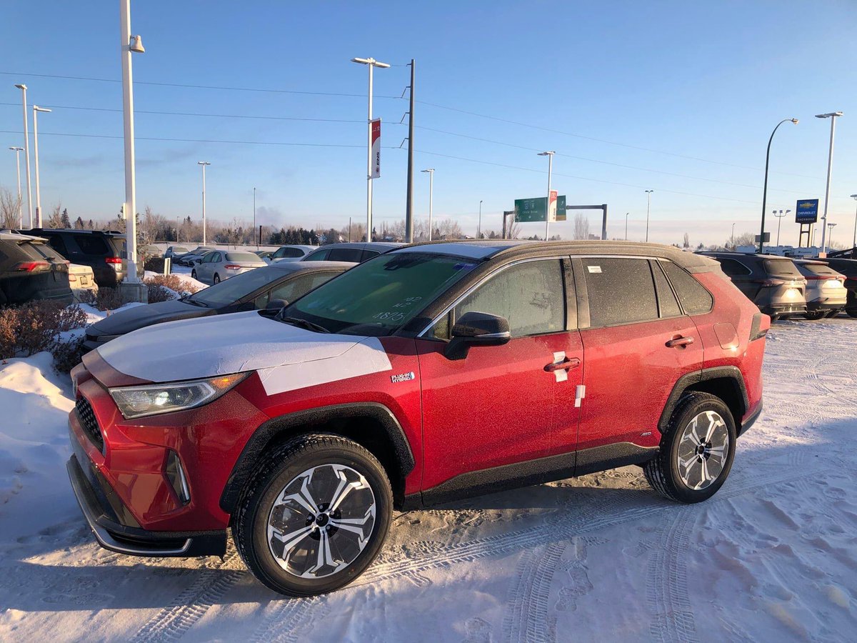 saskevca's tweet photo. The first @ToyotaCanada RAV4 Prime plug-in hybrid arrived today at @Ens_Auto! It’s already sold but there are more to come! ⚡️🎉🎈 https://t.co/P4G8iRYyQn