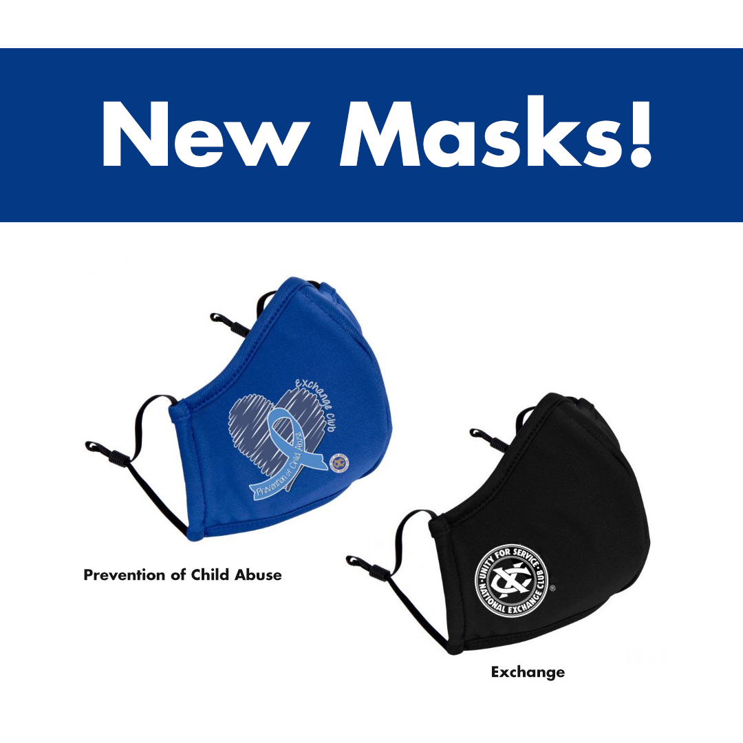 Facemasks have become a must-have, so why not use yours to make a statement?! #PreventionOfChildAbuse #ExchangeClub #ExchangeFits buyexchange.org/apparel.aspx