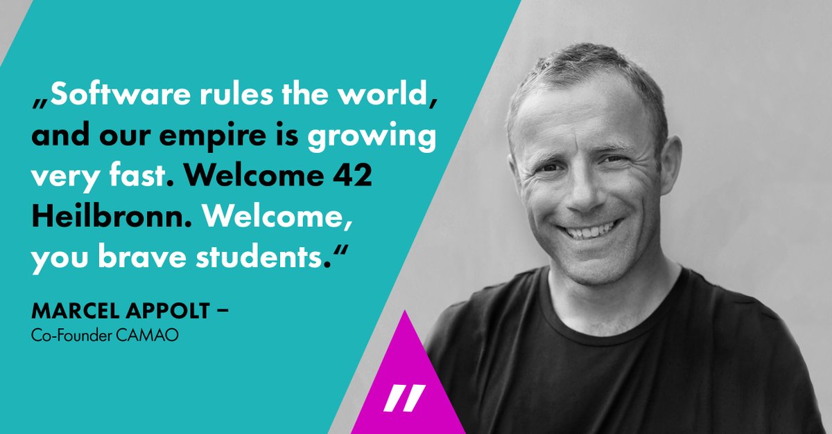 42Heilbronn's tweet photo. We agree that software makes the world go round. ๐ Together with the #42network we give people all over the world the chance to get into coding with no prior experience. Thank you Marcel Appolt for your support ๐ #42heilbronn #42network #supporters #42germany #42codingschool https://t.co/AbQtDBOLii