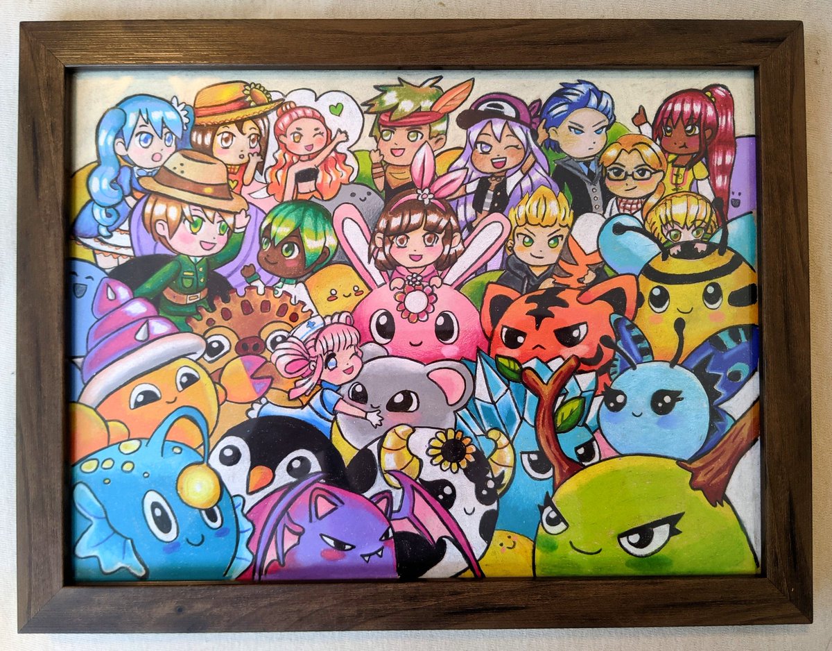 #Ovamagica An amazing game I'm extremely excited for!! Drew some fanart of all the marriageable characters and their blobs! 
.
.
.
kickstarter.com/projects/claud…
<a href="/ClaudiaTheDev/">ClaudiaTheDev</a> #chibiart #HarvestMoon #colorpencil #fanart