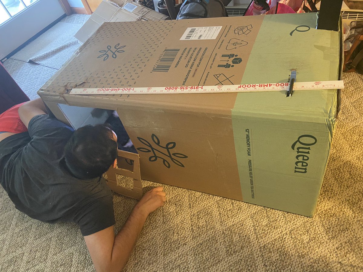 loralithorson's tweet photo. Hey @zinusUSA we love our new mattress...and the 3 year old loves her playhouse-in-progress! 🥰 https://t.co/Y2dfoyVLS4
