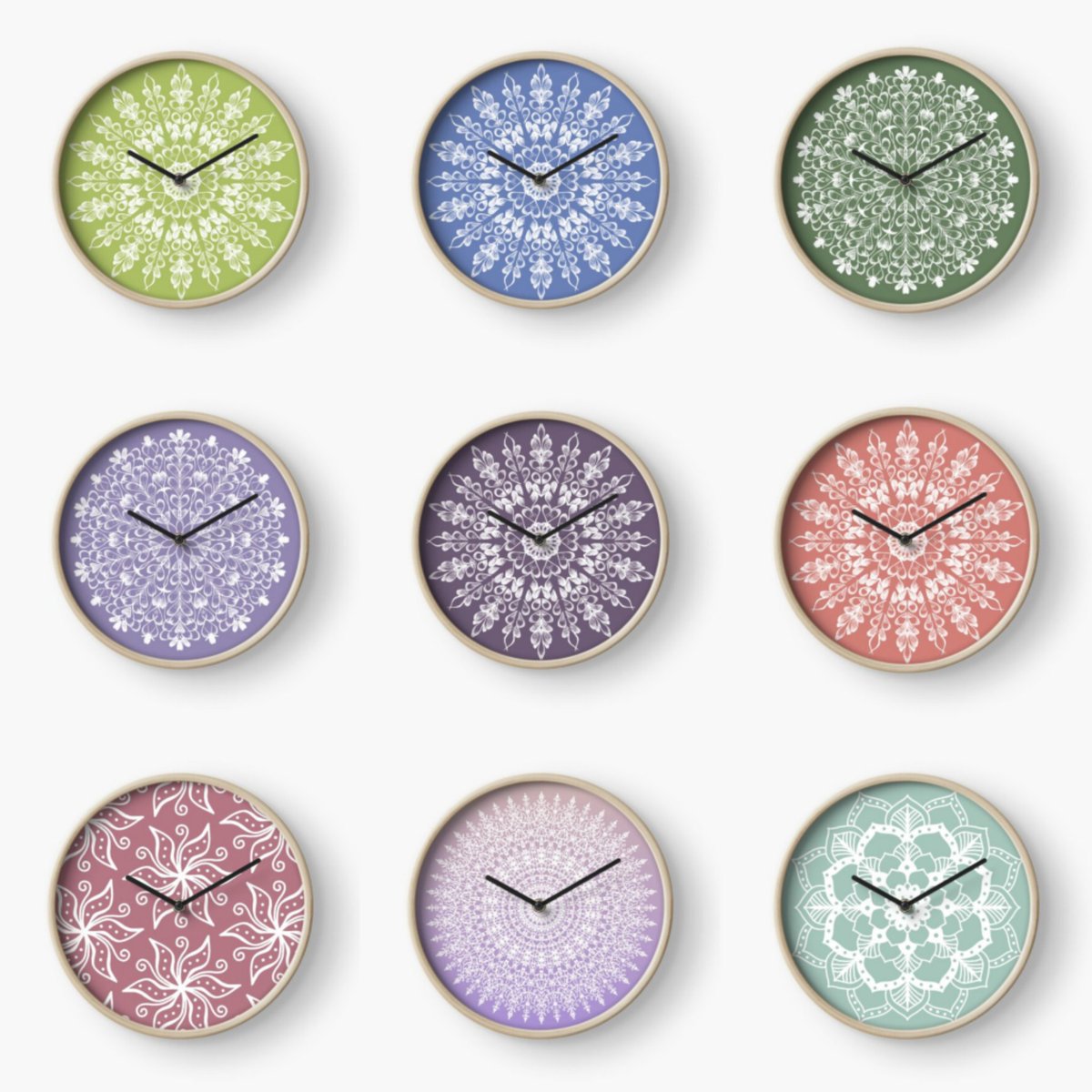 ninaizantina's tweet photo. Wall clocks available in my shop https://t.co/Eh306ZFRO4 🌸 https://t.co/HRDP2aWCjt