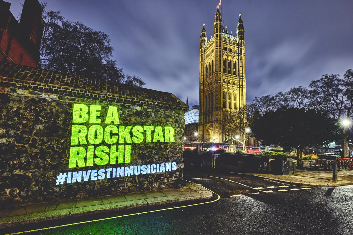 We're not all rockstars but we work hard, we make people's lives better and we put £5.8bn into the UK economy. We're almost all freelancers and many thousands of us have been left out of COVID support. @RishiSunak do the right thing. #BeARockstarRishi #InvestInMusicians (1)