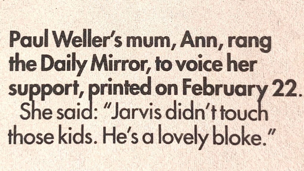 Even Paul Weller’s mum had an opinion on the controversy. 15/31