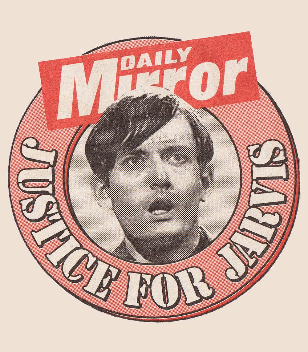 Daily Mirror journalist Matthew Wright spearheaded his newspaper’s ‘Justice For Jarvis’ campaign. At the press conference he claimed that Mirror readers had bought over 4,000 Justice For Jarvis t-shirts. 25/31