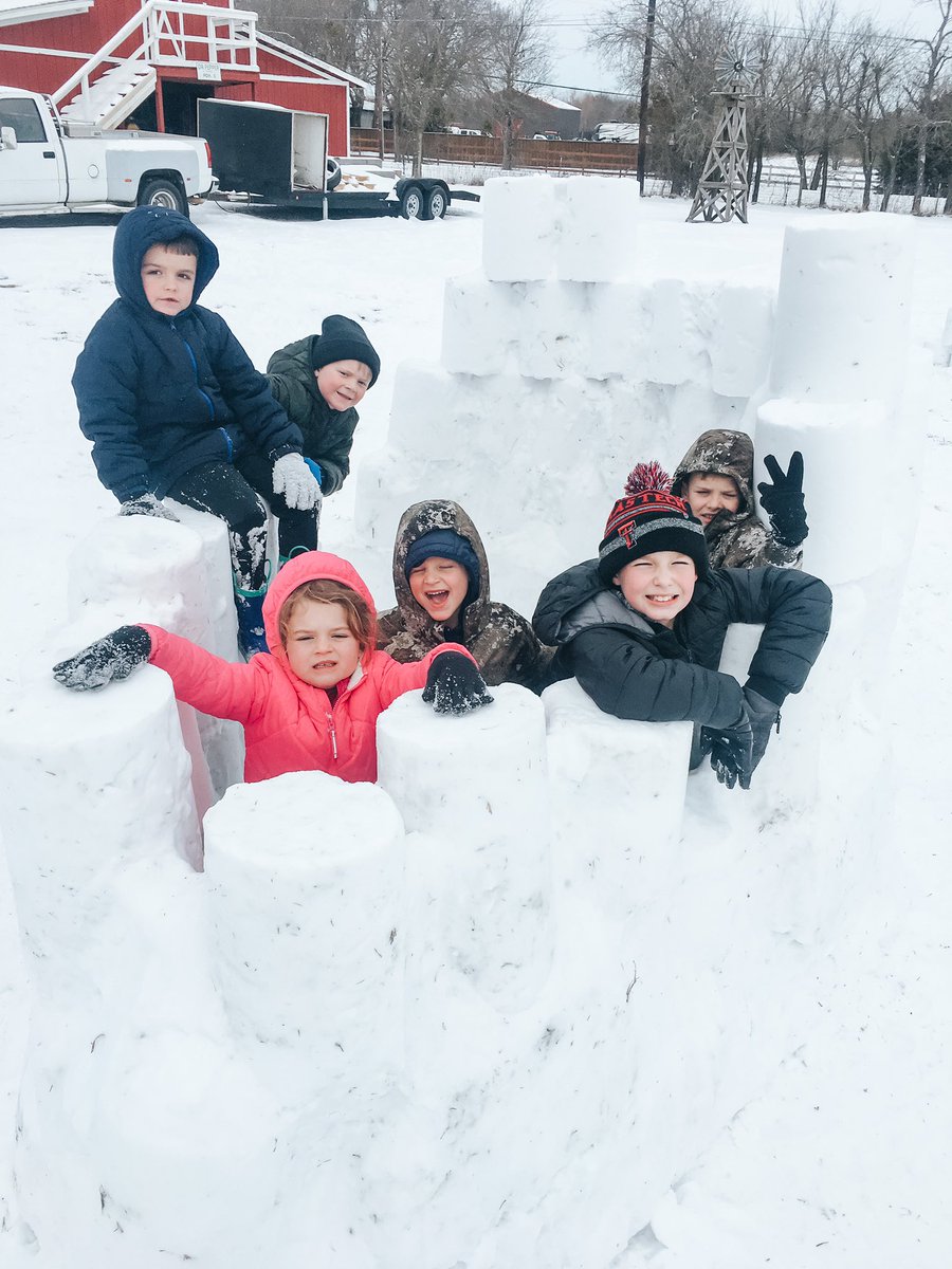KaciSpampinato's tweet photo. Built a snow castle at Mimi and Bop-O’s house!
#snowmageddon21 #snowmuchfun @wfaaweather @wfaaizzy #roysecitytx https://t.co/ndcS6hAFBt