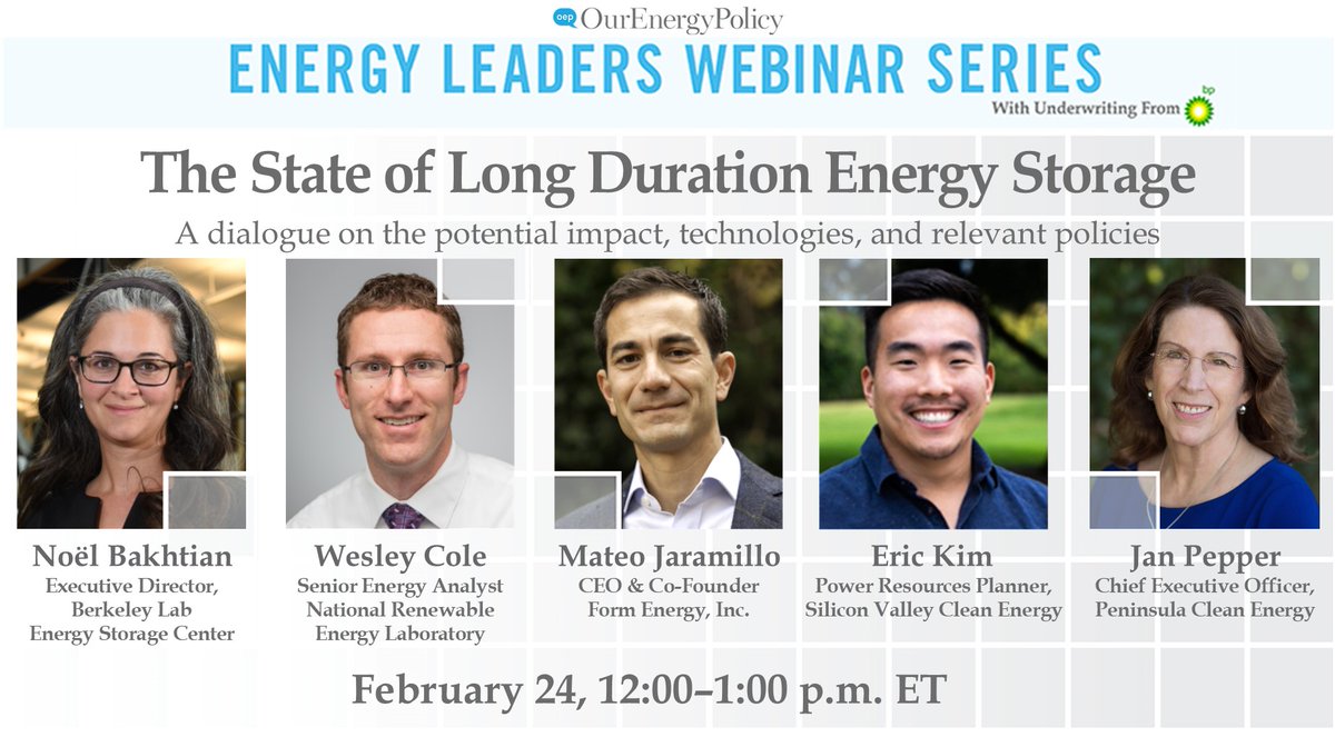We'll need long-duration #energystorage solutions to address seasonal variation in #wind and #solar. What technologies can step up as solutions, and how can we expedite their development? Find out in our webinar next week!

attendee.gotowebinar.com/register/81428…