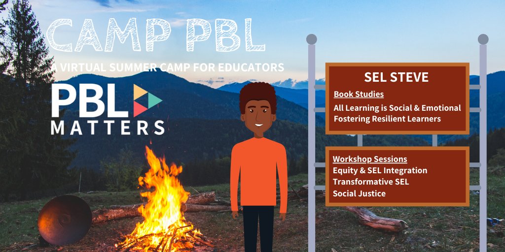 PBLMatters's tweet photo. Our theme for "Camp PBL" this summer is "Choose Your Own Adventure." 🗺 Select your sessions and dates! Check out SEL Steve's choices. More details in Comments. 

- - - - - - - - - -
#pbl #projectbasedlearning #pblmatters #pblworks #hqpbl #pblnow #pblchat #pblprojects #camppbl https://t.co/oSD3jbGvfx