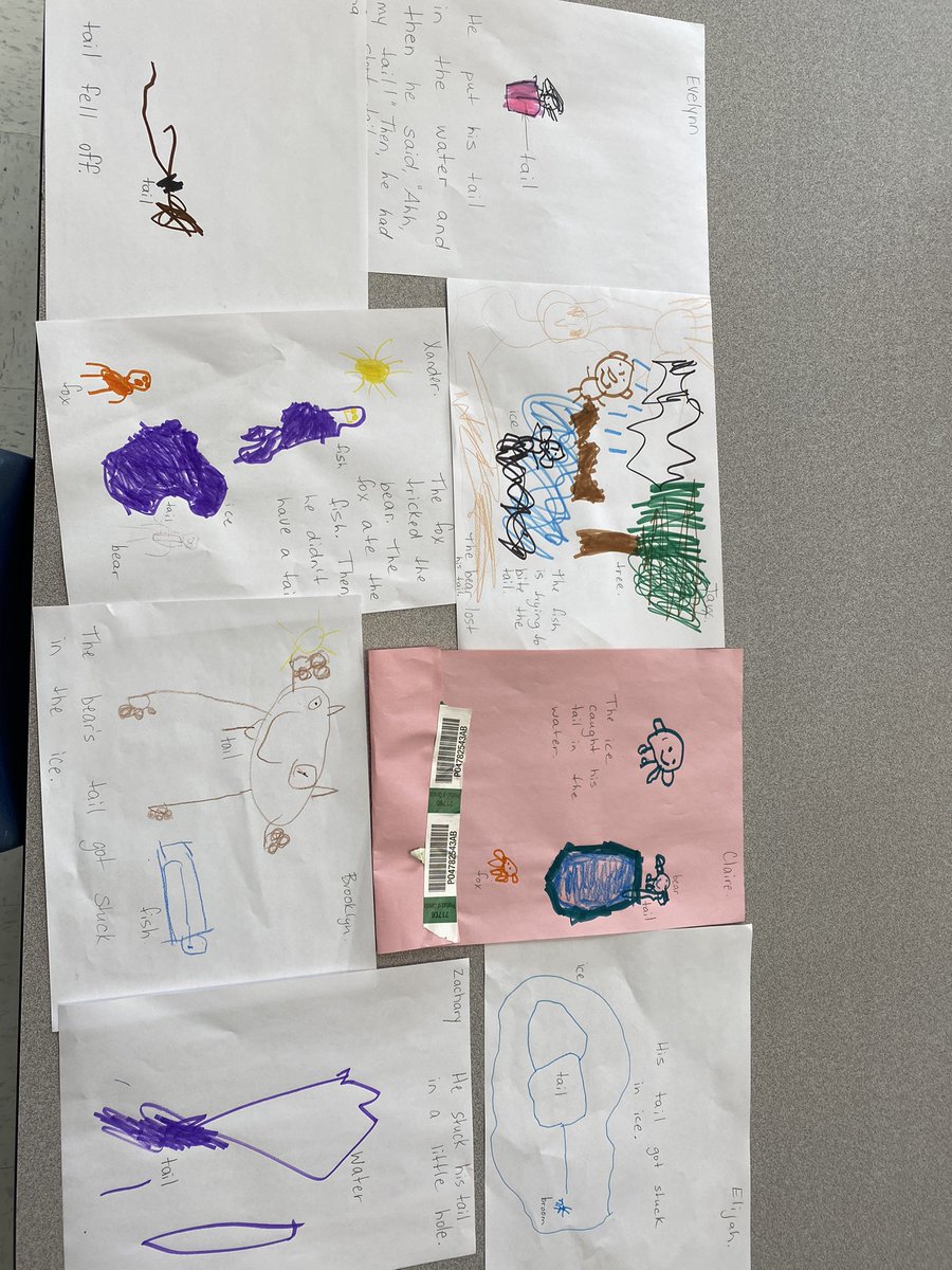 Listening and responding to an Ojibwe tale for Bear Moon (February) by Ms. Wheatley today.  @MsGambleLKDSB