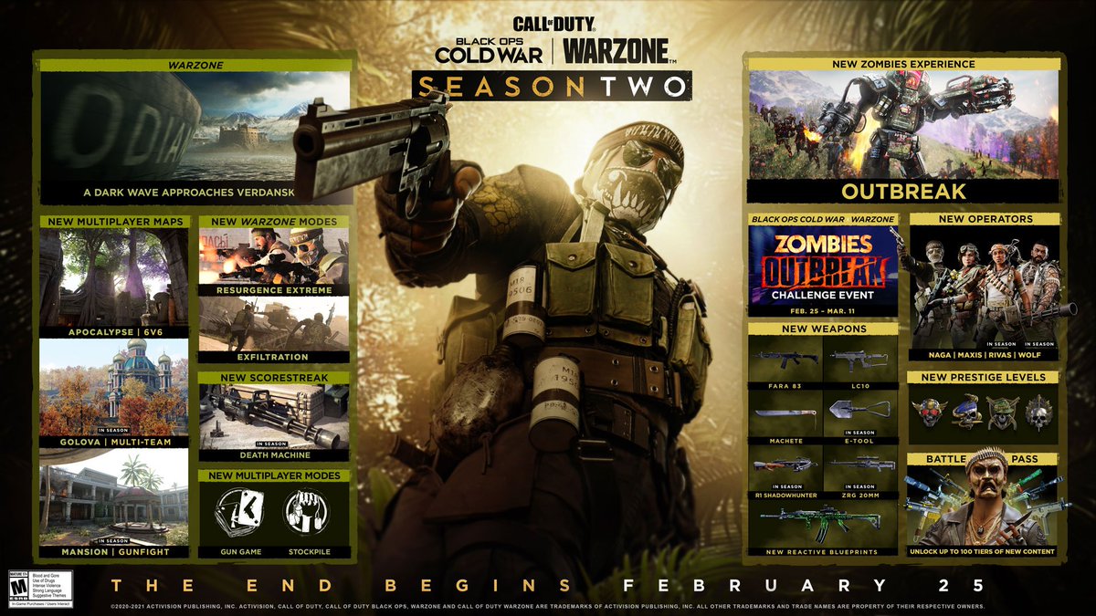 DexBadgett's tweet photo. Who needs a Battle Pass for Season Two of Call of Duty #BlackOpsColdWar &amp; #Warzone? Going to hook a few of you up! 💪

• like &amp; RT this tweet
• follow @DEXB0T
• reply with what platform you are playing on https://t.co/IbN6rQ4AYf