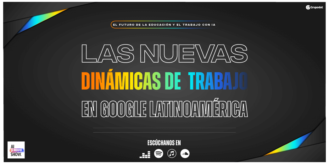 grupodot's tweet photo. César Rodrigo Salas, Head of Education LATAM en Google, nos cuenta en el #AIRockShow cómo Google Colombia ha adaptado la tecnología para mantener el ritmo en sus dinámicas de trabajo.

Escucha la entrevista completa de este capítulo especial #AIDembowShow: https://t.co/9ZQZGr3UsU https://t.co/xPskLI5izV