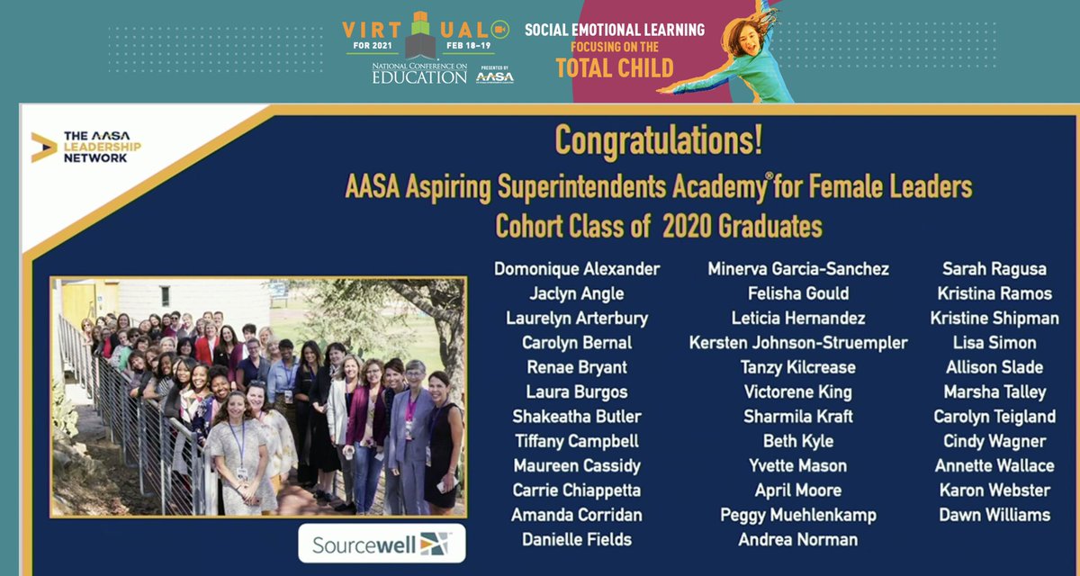 Congrats to 1st inaugural #AASAFemaleSupts Academy! Proud 2 b part of very 1st cohort working to increase # of female supts n U.S. thx to <a href="/SuzetteLovely/">Suzette Lovely</a> <a href="/supsingh/">Candy Singh</a> &amp; <a href="/ValerieTruesdal/">Valerie Truesdale</a> for creating imp academy! #AASAWELL #NCE21 #LeadingWhileFemale #NCE2021 <a href="/WomenEd_US/">WomenEd US</a> <a href="/SheLeadsEdu/">SheLeadsEdu</a>